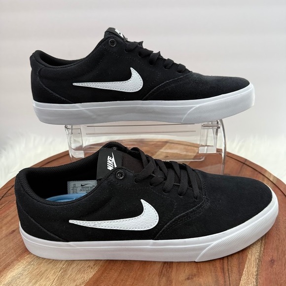 Nike Shoes - Nike SB Charge Solarsoft Black White Suede Low Top Sneakers IM4399-001 Womens 10